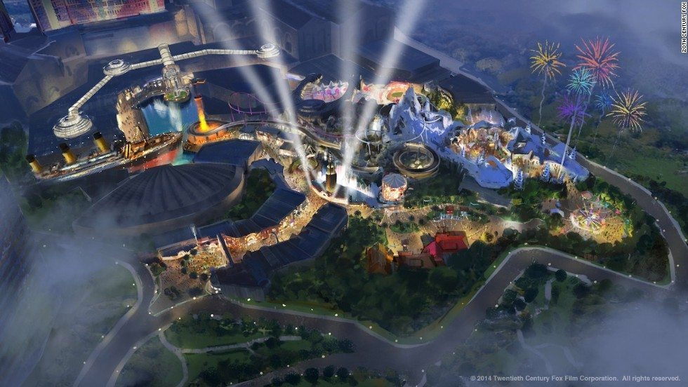 A graphic rendering of Twentieth Century Fox World, due to open in Malaysia in 2016.