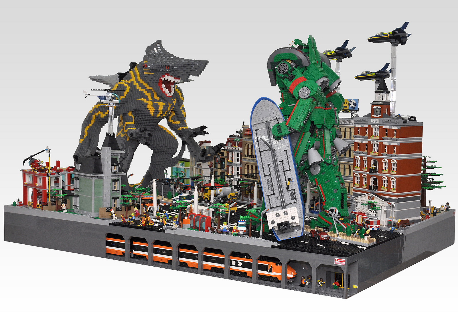 Amazing Lego Pacific Rim Kaiju Attack Diorama  Geek Culture