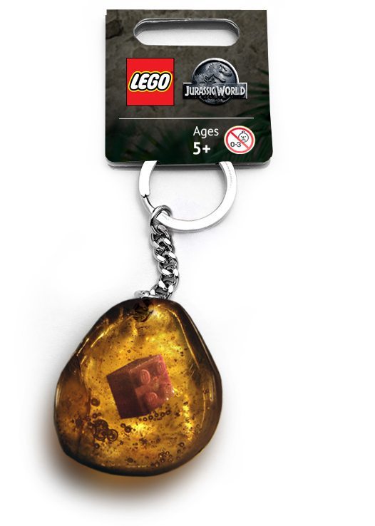 lego brick in amber keychain