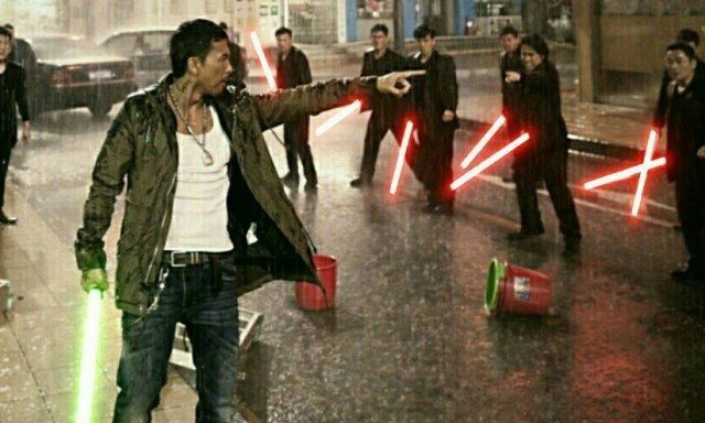 Imagine this scene from Special I.D., re-imagined as Jedi vs Sith.