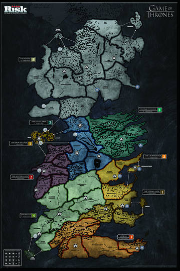 game of thrones risk game board westeros