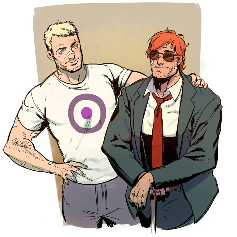 daredevil_and_hawkeye_by_majoee-d8r4gg5