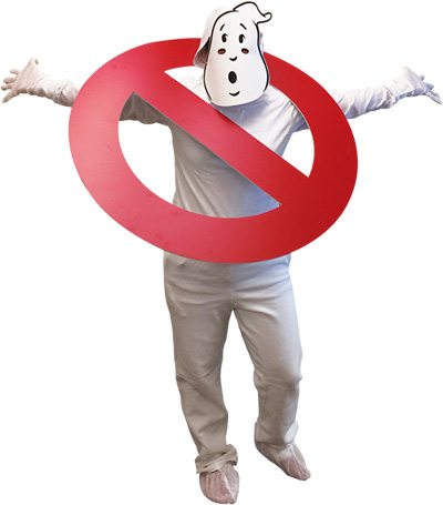 A "No-Ghost" costume will be provided to all participants