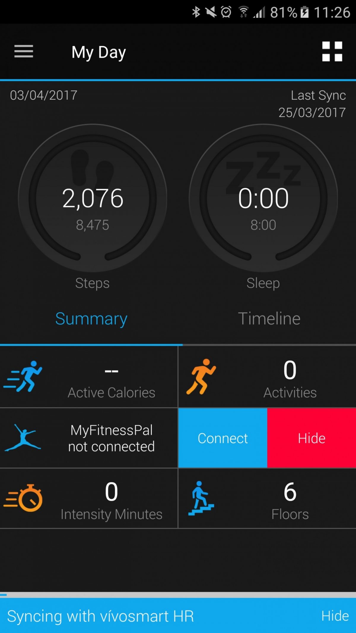 garmin vivosmart hr ez link review