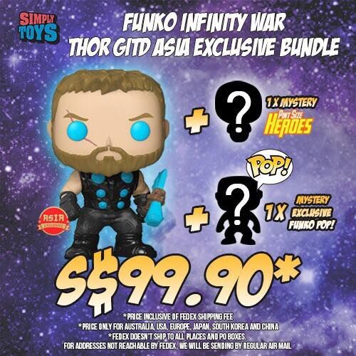 Funko Pop! Avengers Infinity War Thor Glow in the Dark Asia Exclusive –  Undiscovered Realm