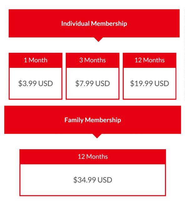 nintendo online membership price