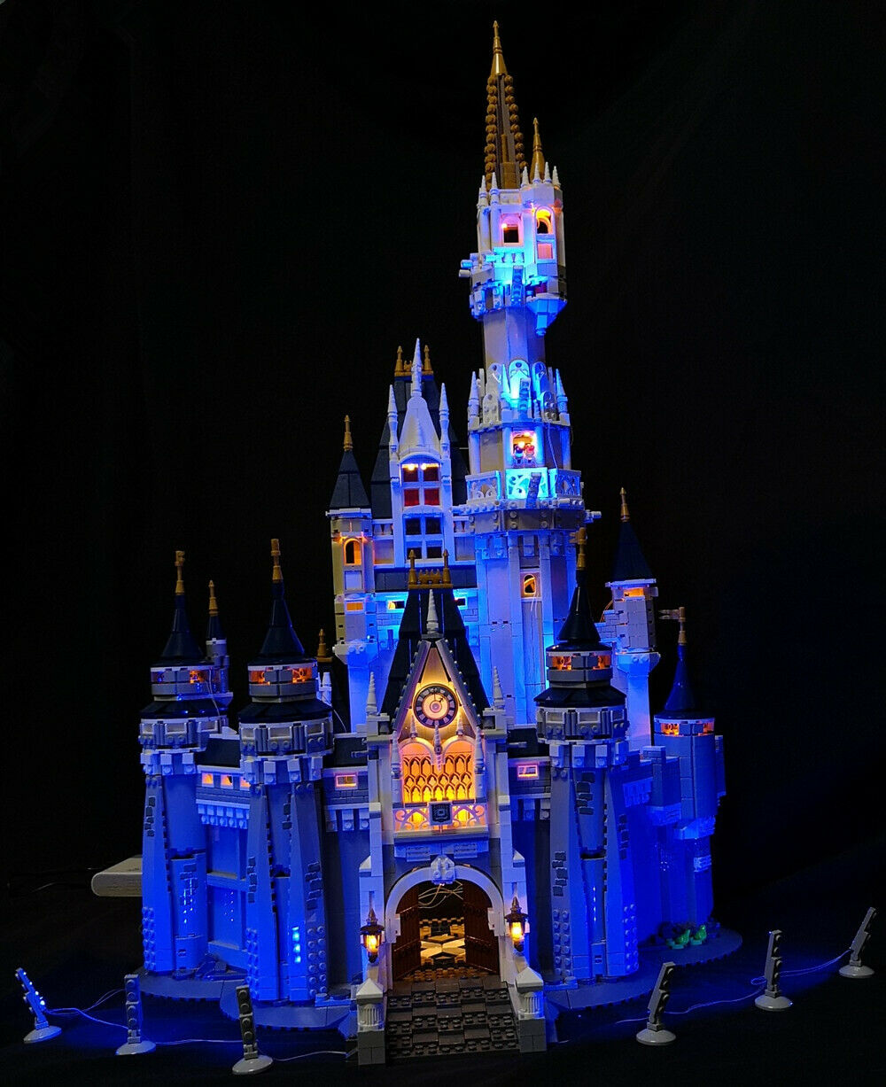 light up lego disney castle