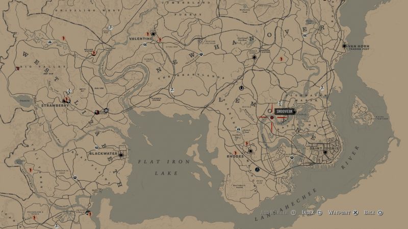 MAPA ATUALIZADO  RED DEAD ONLINE 