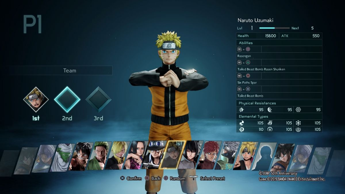 jump force character list