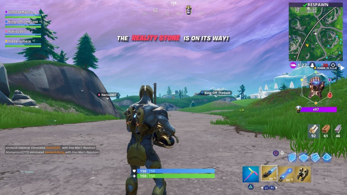 once thanos dies the last player to have found an infinity stone will be respawned as thanos - thanos abilities fortnite