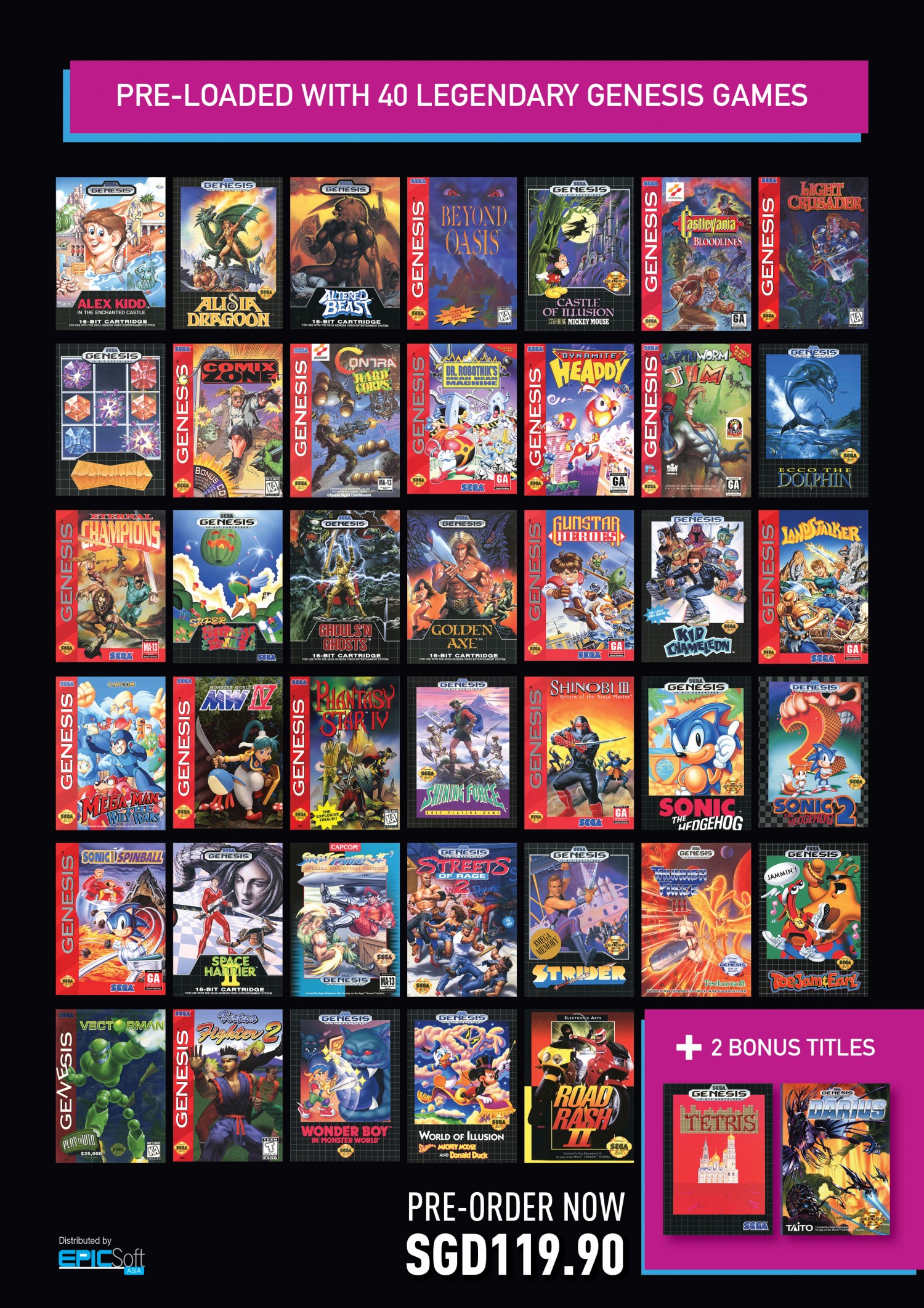 Full List Of Titles For Asian Version Of The Mega Drive Mini Revealed,  Includes 5 Exclusive Games – NintendoSoup