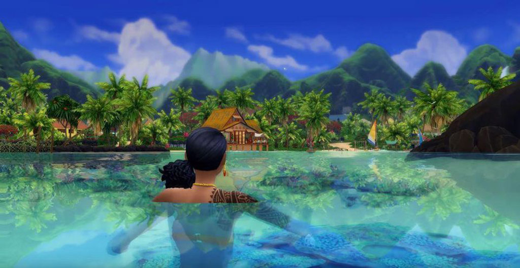 sims island living