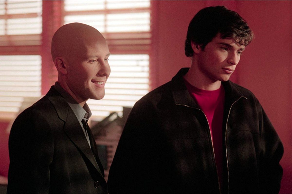 Michael Rosenbaum and Tom Welling as Lex Luthor and Clark Kent in Smallville