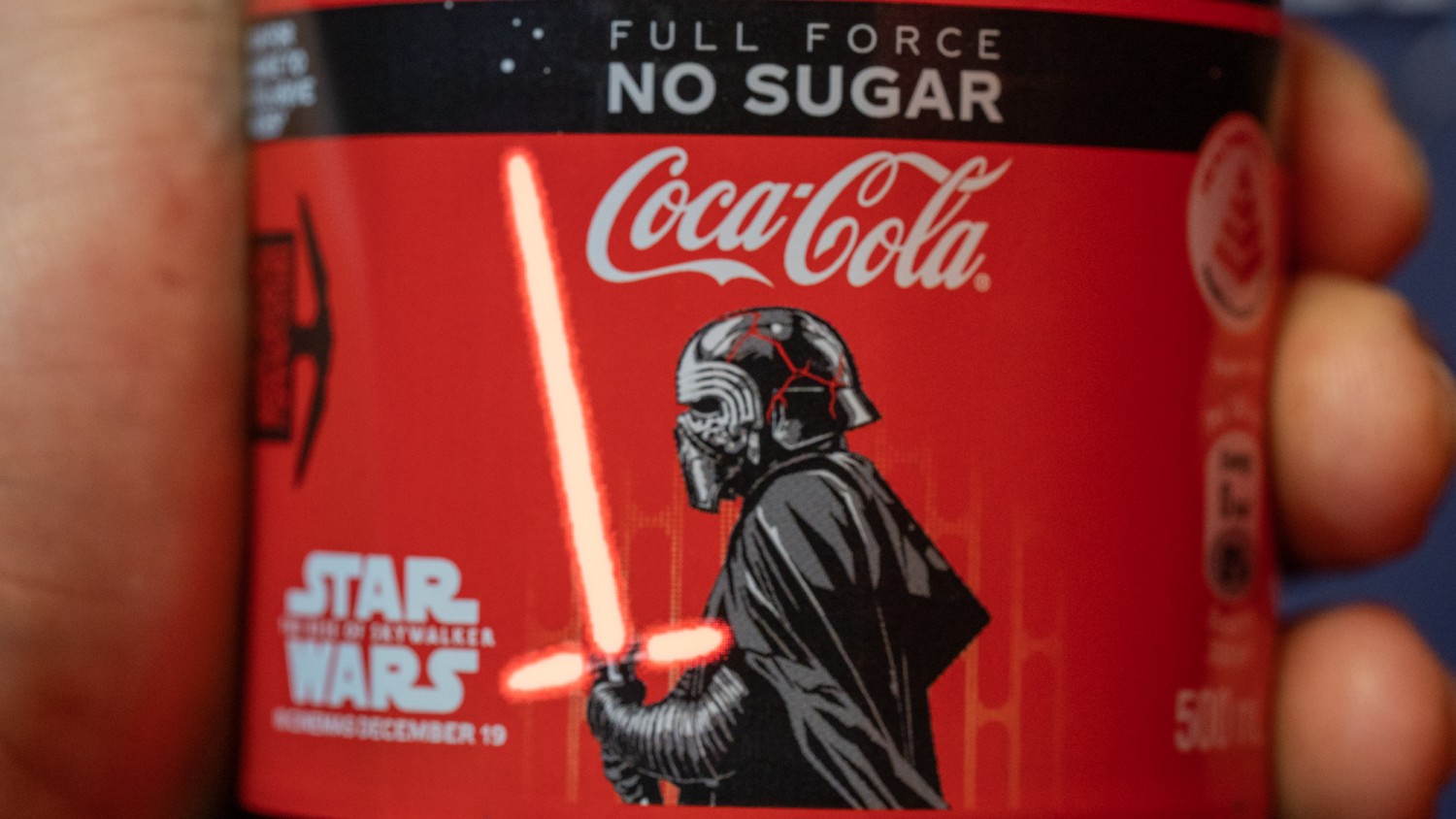 RARE Bouteille Coca Cola KYLO REN Star Wars Full Bottle Botella Bottiglia