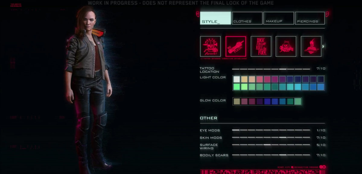 cyberpunk 2077 customization