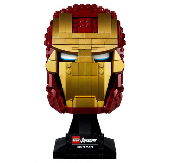 life size lego iron man helmet