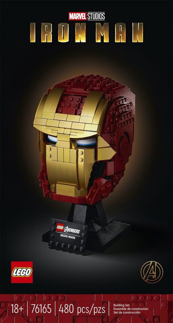 life size lego iron man helmet