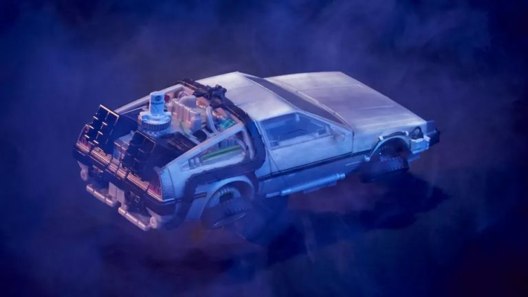 transformers back to the future delorean