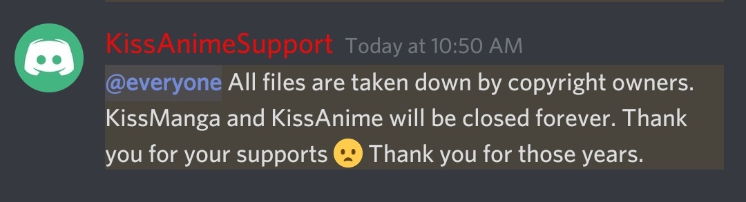 Pirate Streaming Sites Kissanime Kissmanga Shut Down Permanently As Japan Cracks Down On Piracy Geek Culture