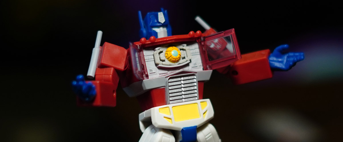 red transformer robot