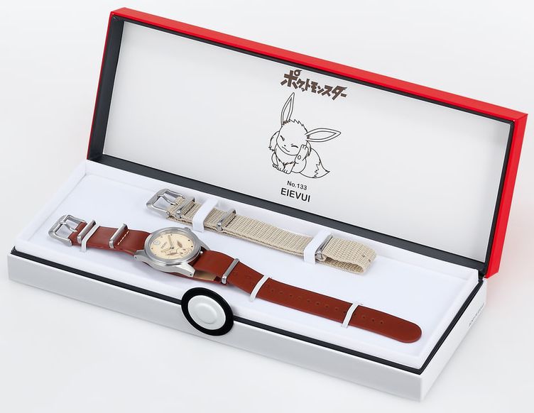 Pastele Eevee Evolutions Pokemon Watch Custom Unisex Black Quartz Watch  Premium Gift Box Watches