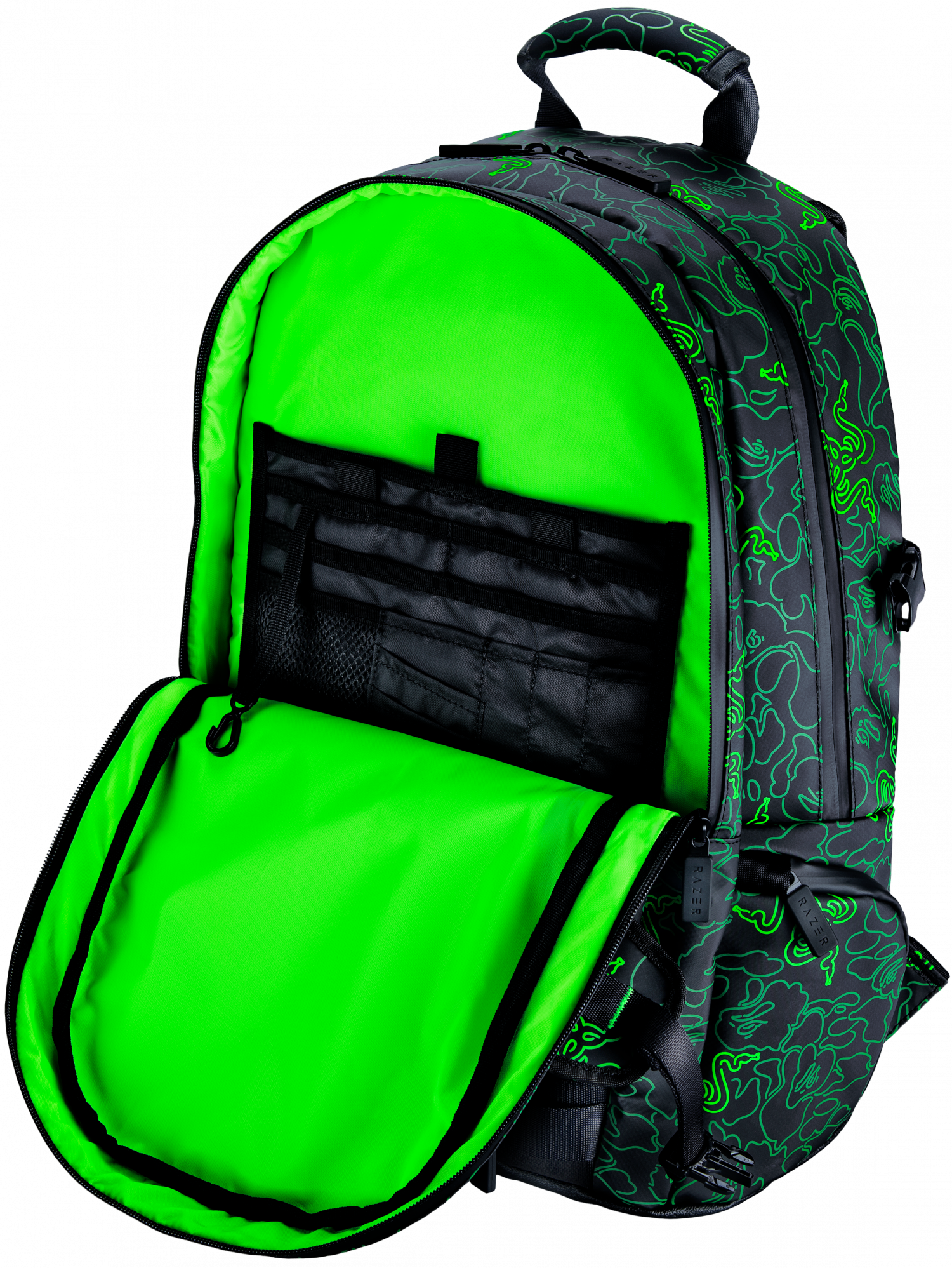 BAPE x Razer A Bathing Ape Neon Camo Backpack Green - FW20 - US