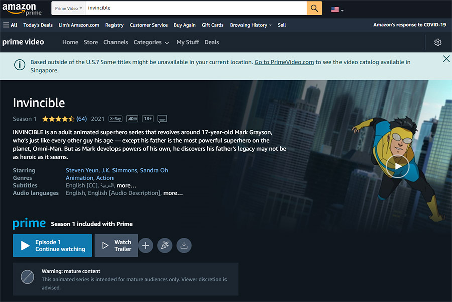 How To Watch Robert Kirkman S Invincible On Amazon Prime Video If It Doesn T Show Up In Your App Geek Culture