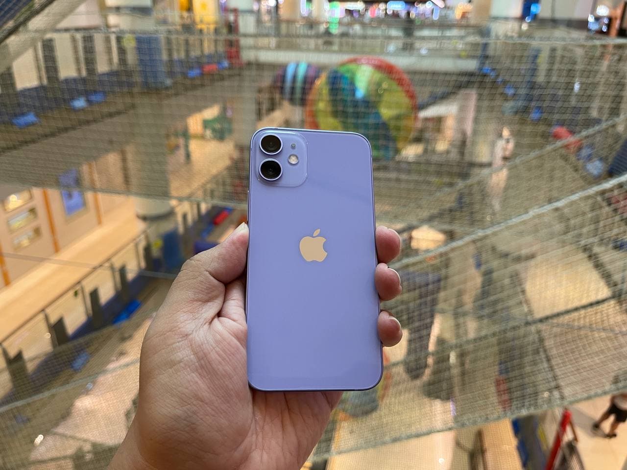 iphone 12 purple and green