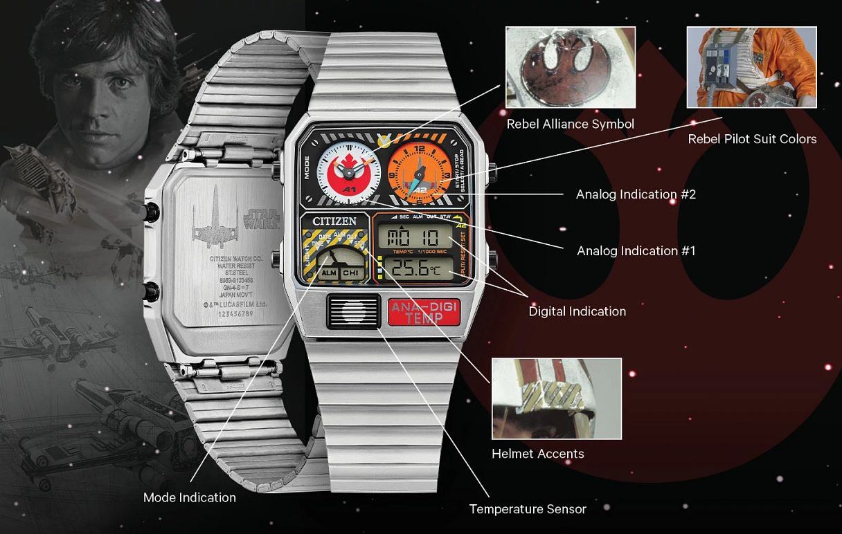 Citizen's New Star Wars Watches Places An X-Wing Or TIE Fighter