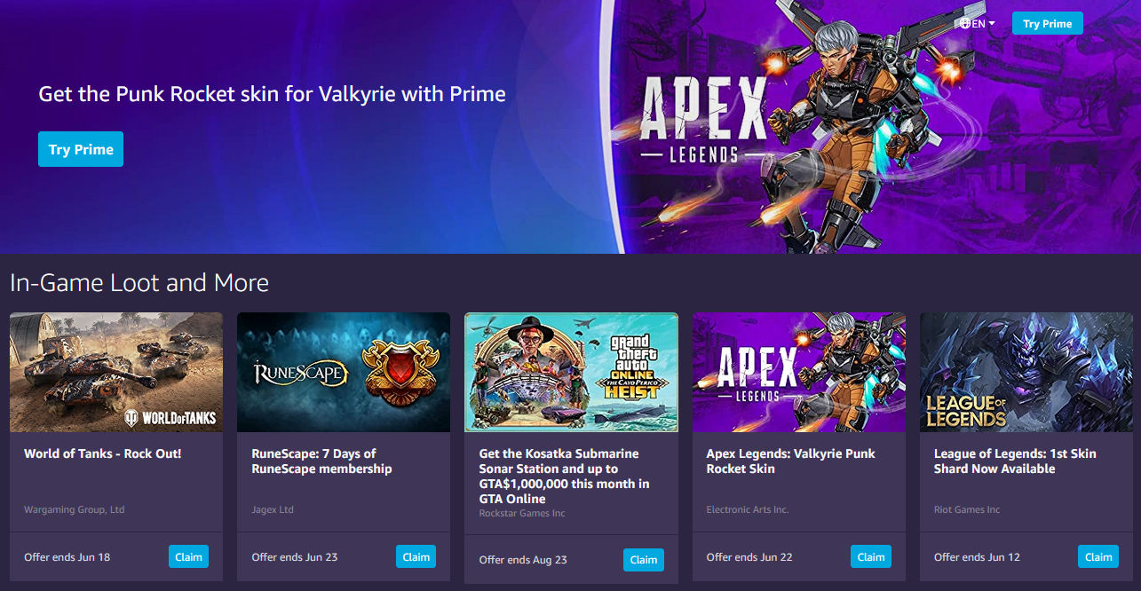 Prime adds free mobile game content to its perks, starting