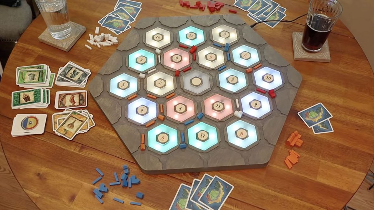 light up catan board