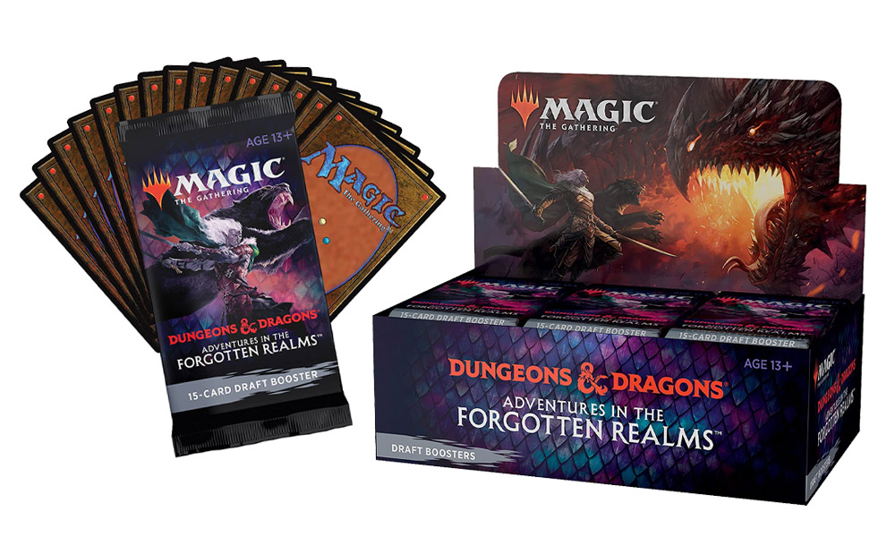  Magic: The Gathering Adventures in the Forgotten Realms Commander  Deck Bundle – Includes 1 Draconic Rage + 1 Planar Portal + 1 Dungeons of  Death + 1 Aura of Courage : Toys & Games