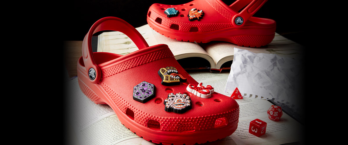 Crocs with deals pins in them