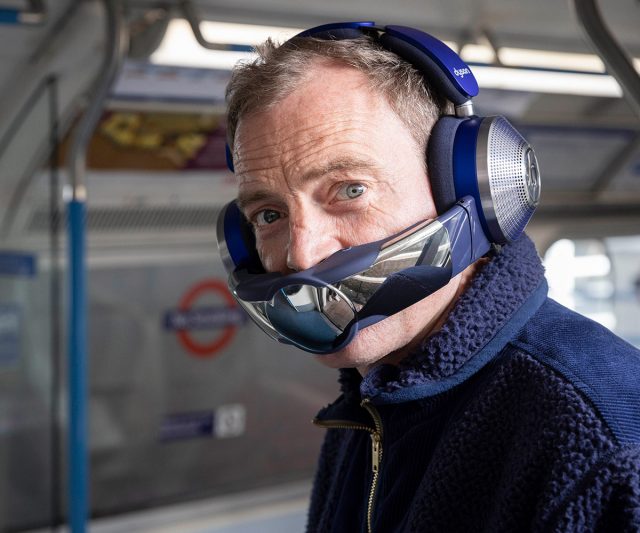Wearable Dyson Zone Is An AirPurifying Mouth Visor + Headphones Combo