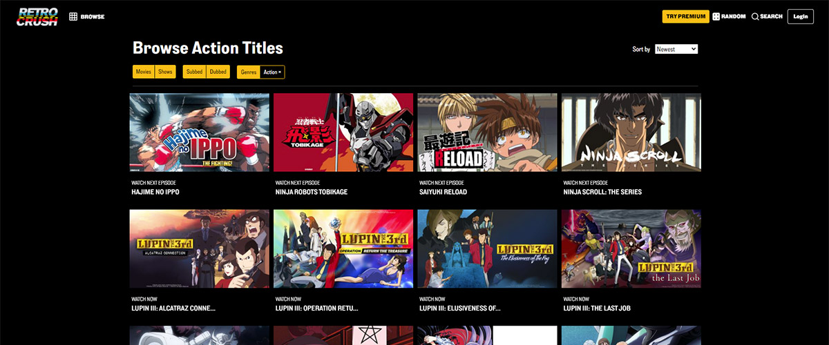 RetroCrush: Free Anime Streaming Service to Showcase Classic