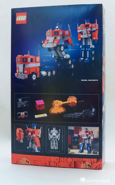 Transformable 1,508-piece LEGO Transformers 10302 Optimus Prime Has ...