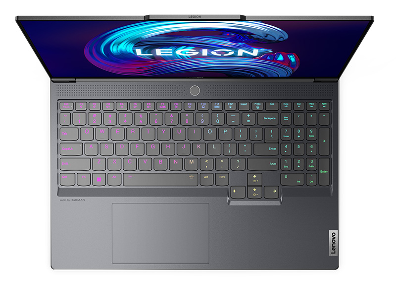 lenovo 2022 legion 7 laptop top down view