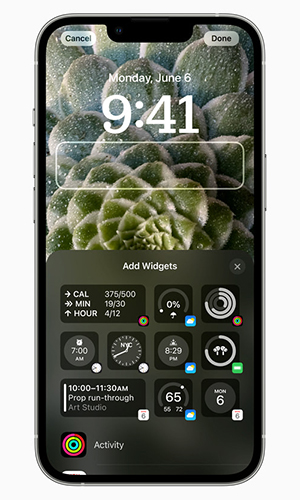 Apple wwdc 2022 iOS 16 lock screen widgets