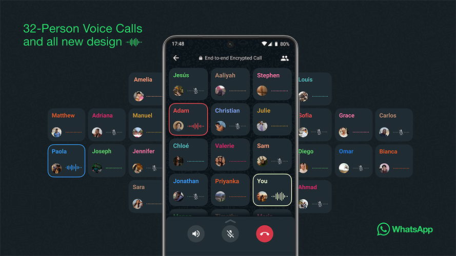 whatsapp voice call update