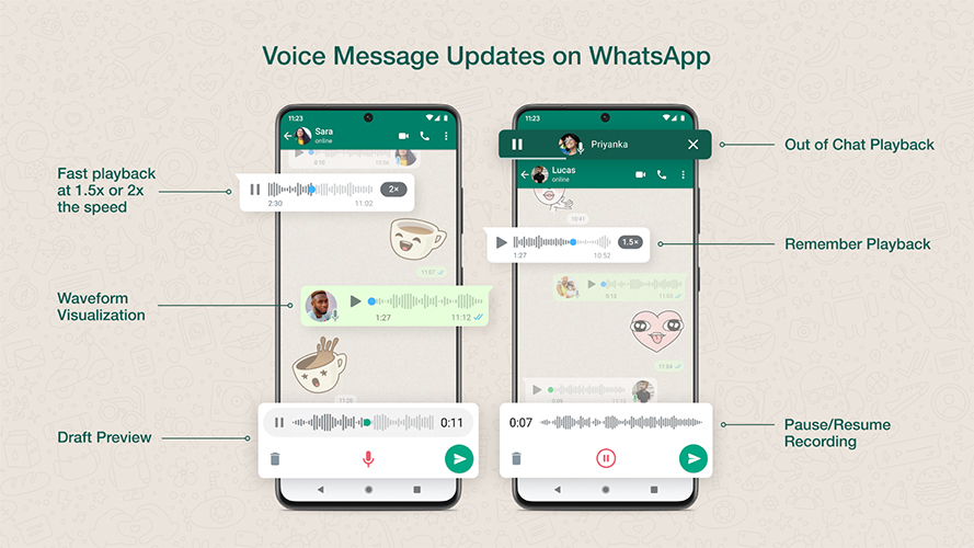 whatsapp voice call update