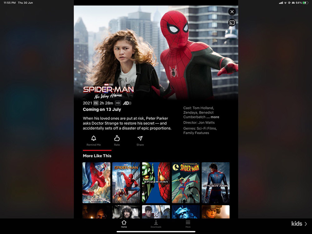 Spider man far sale from home netflix