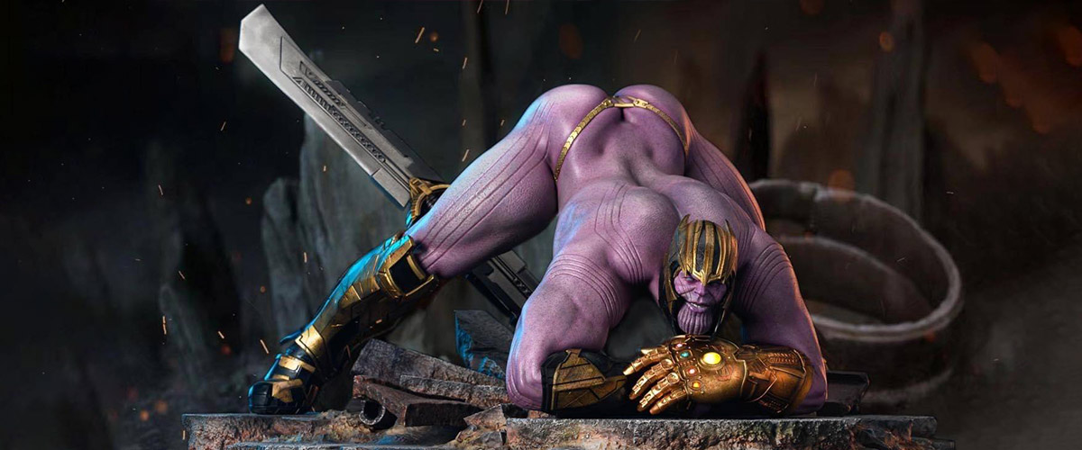 Thanos resin statue