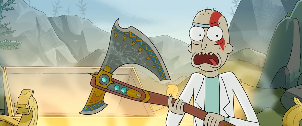 The Rick and Morty God of War Ragnarok video has been brought to