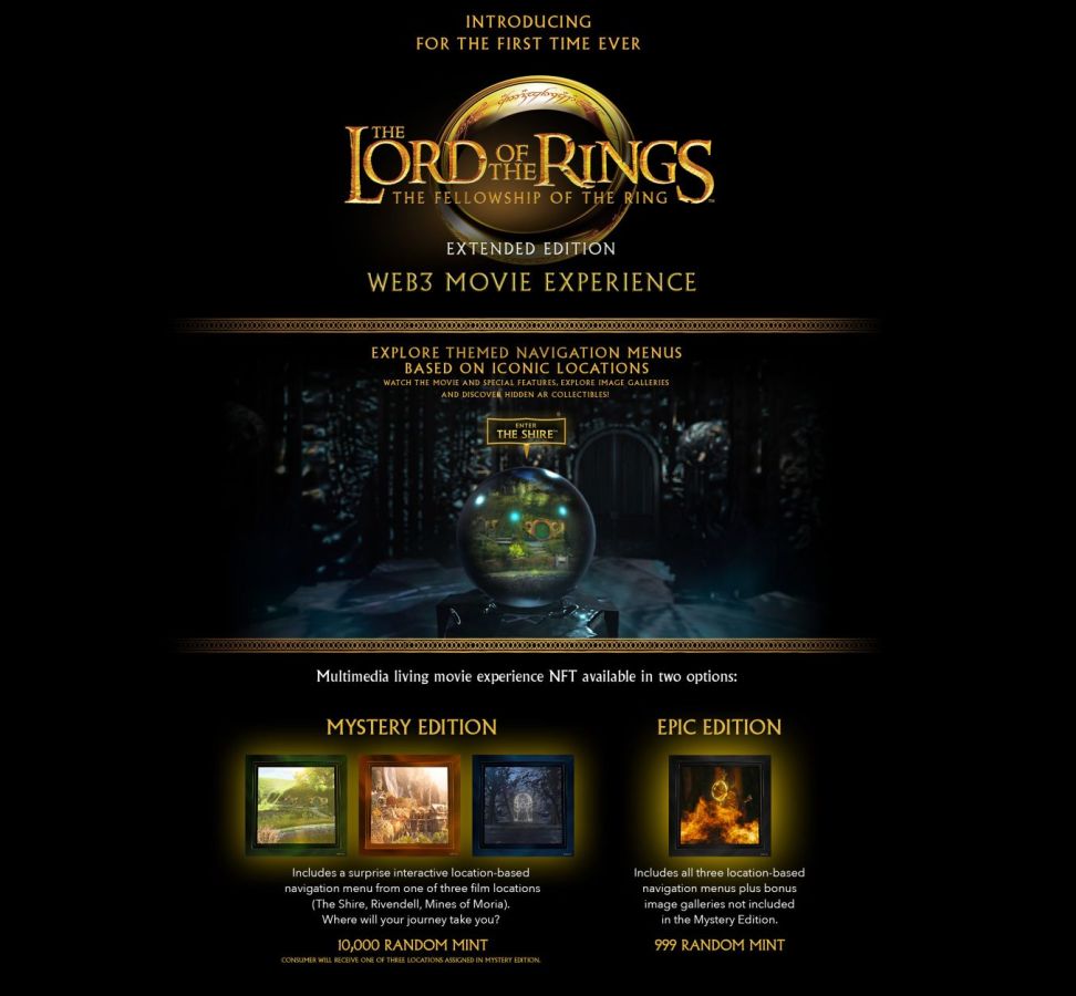 lord of the rings nft
