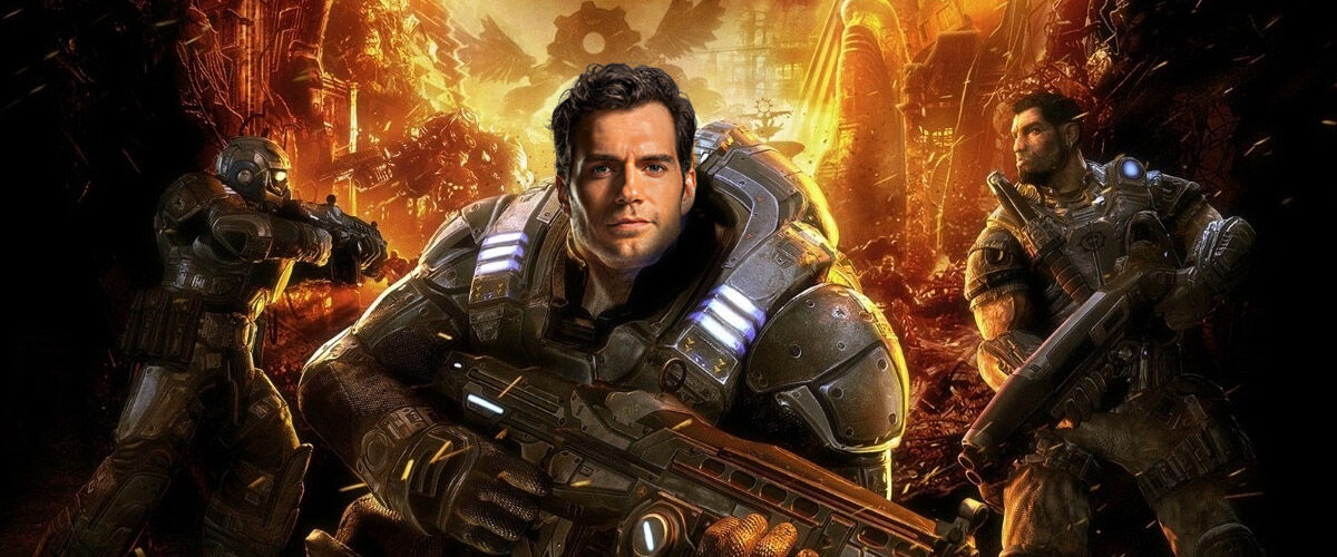 Henry Cavill Superman in a cyberpunk style armor and