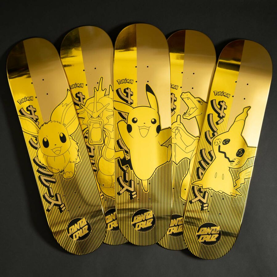 Santa Cruz Limited Edition Pokémon Blind Bag Skateboard Decks Gold Variants