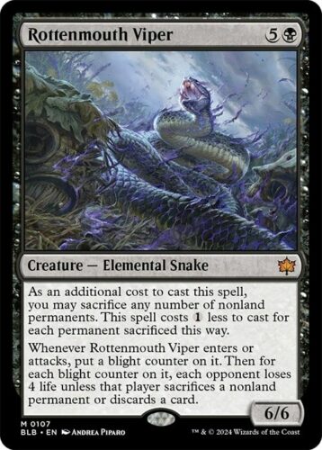 Magic: The Gathering – Bloomburrow ‘Rottenmouth Viper’ Card Preview ...